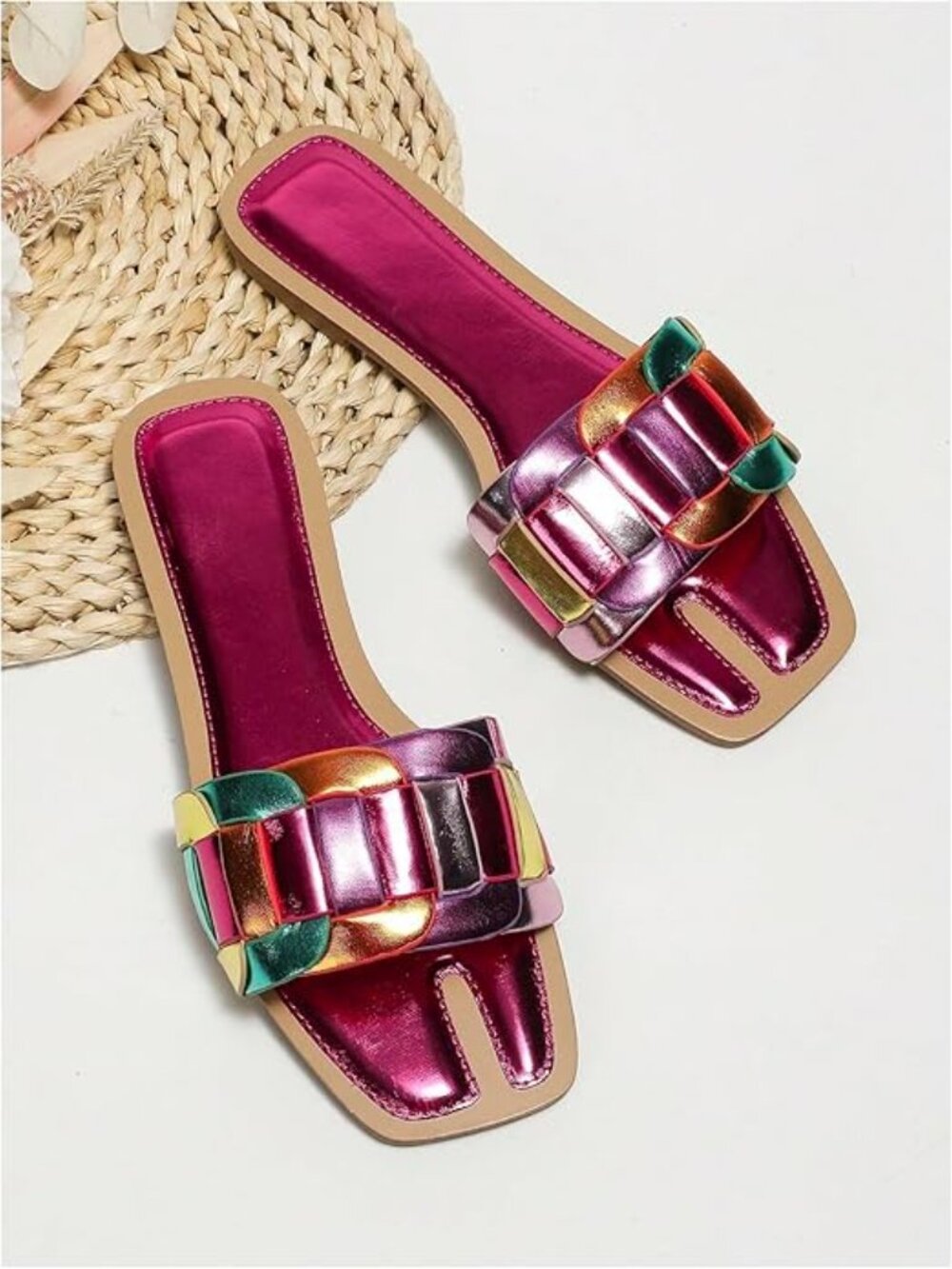 Metallic Flat Sandals